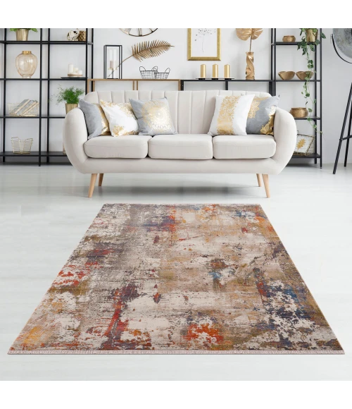 LR Home Holi 81776 Gray/ Multi 7'9" X 10'0 Rect. Rug