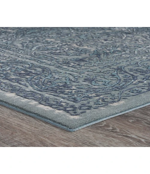 LR Home IMAGINE 81511 Niagara Blue 7'-9" X 10'-9 Rect. Rug