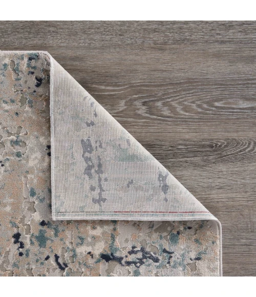 LR Home Imagine Gray/Blue/Taupe/Cream 81513 5 ft. 3 in. X 7 ft. 6 in. Rect. Rug