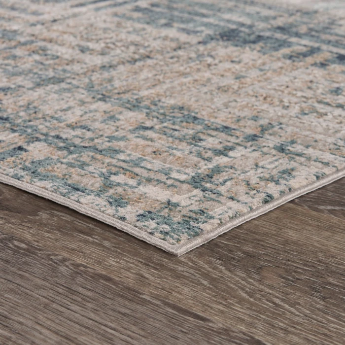 LR Home Imagine Cream/Blue/Ivory 81517 9 ft. 6 in. X 13 ft. Rect. Rug