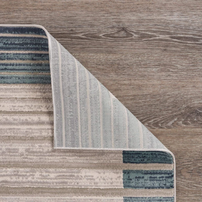 LR Home IMAGINE 81518 Coconut/ Harbor Mist 2'-2" X 7'-7 Rect. Rug