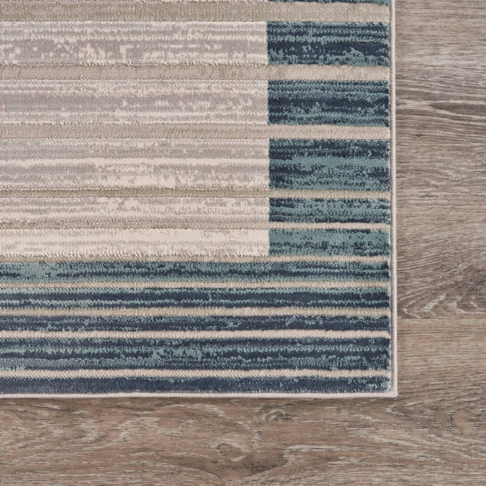 LR Home IMAGINE 81518 Coconut/ Harbor Mist 2'-2" X 7'-7 Rect. Rug
