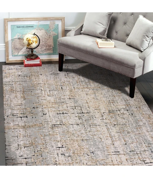 LR Home Imagine Gray/Cream/Taupe 81519 5 ft. 3 in. X 7 ft. 6 in. Rect. Rug