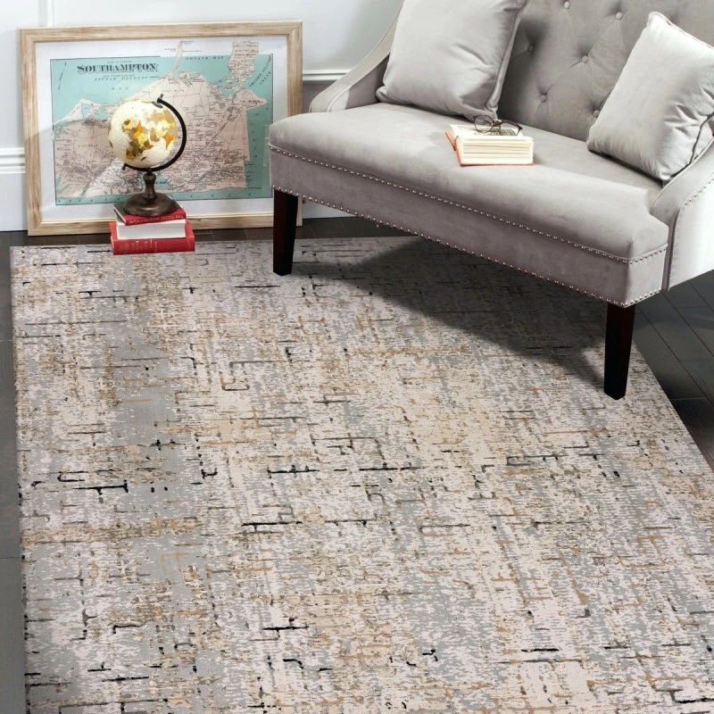 Rugs Town Gray/Cream/Taupe 81519 7 ft. 9 in. X 10 ft. 9 in. Rect. Rug