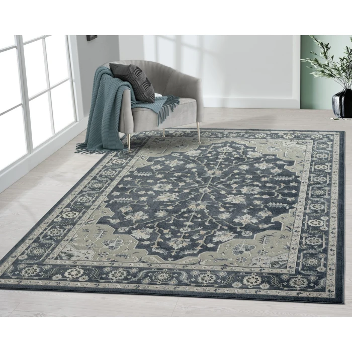 LR Home IMAGINE 81523 Navy 5'3" X 7'6 Rect. Rug