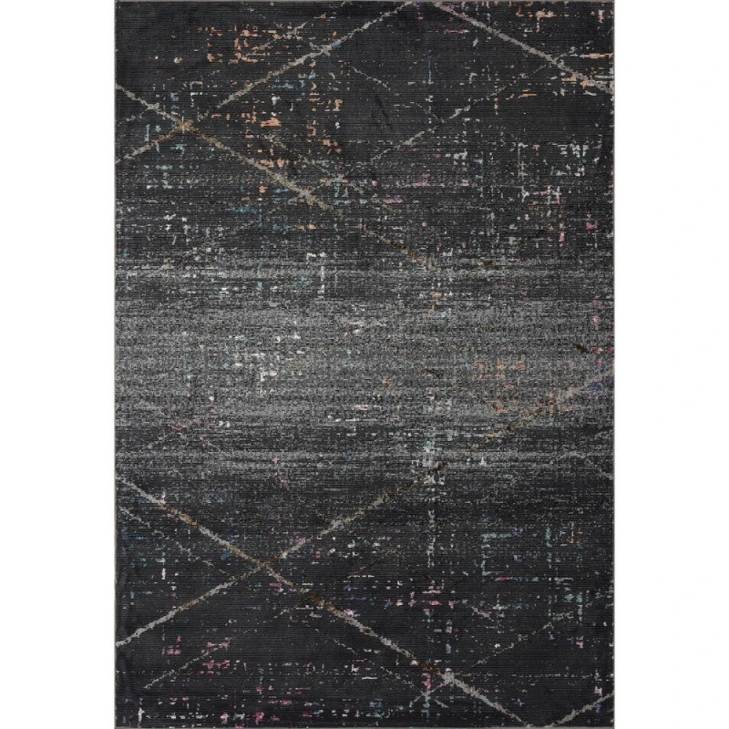 Rugs Town 81852 Black/ Gray 5' X 7'6 Rect. Rug