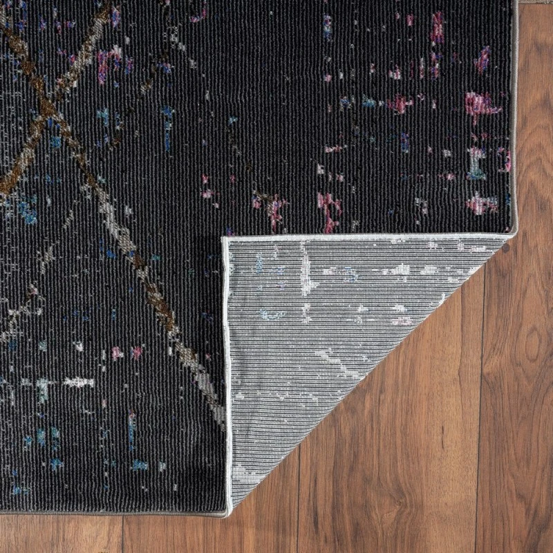 Rugs Town 81852 Black/ Gray 5' X 7'6 Rect. Rug