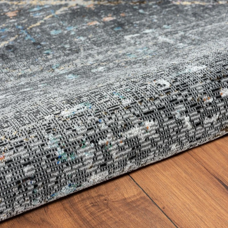 Rugs Town 81852 Black/ Gray 5' X 7'6 Rect. Rug