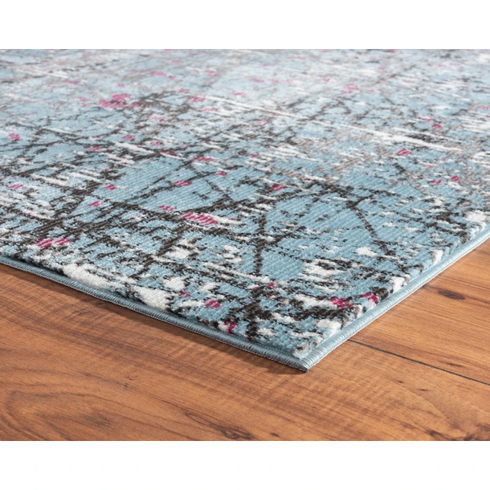 Rugs Town 81854 Blue/ Beige 7'-6" X 9'-6 Rect. Rug