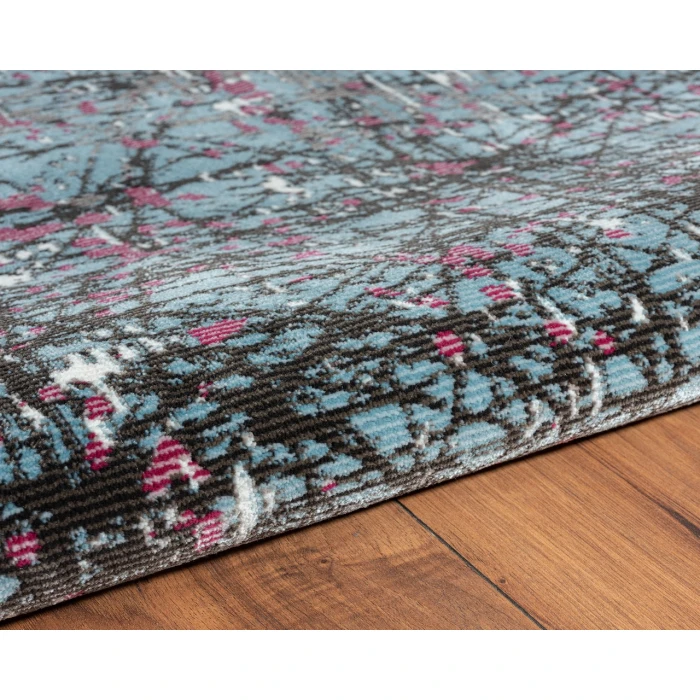 Rugs Town 81854 Blue/ Beige 7'-6" X 9'-6 Rect. Rug