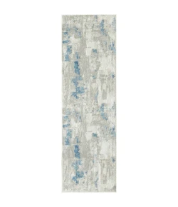 Rugs Town 81779 Gray/ Blue 2' X 6' Rect. Rug