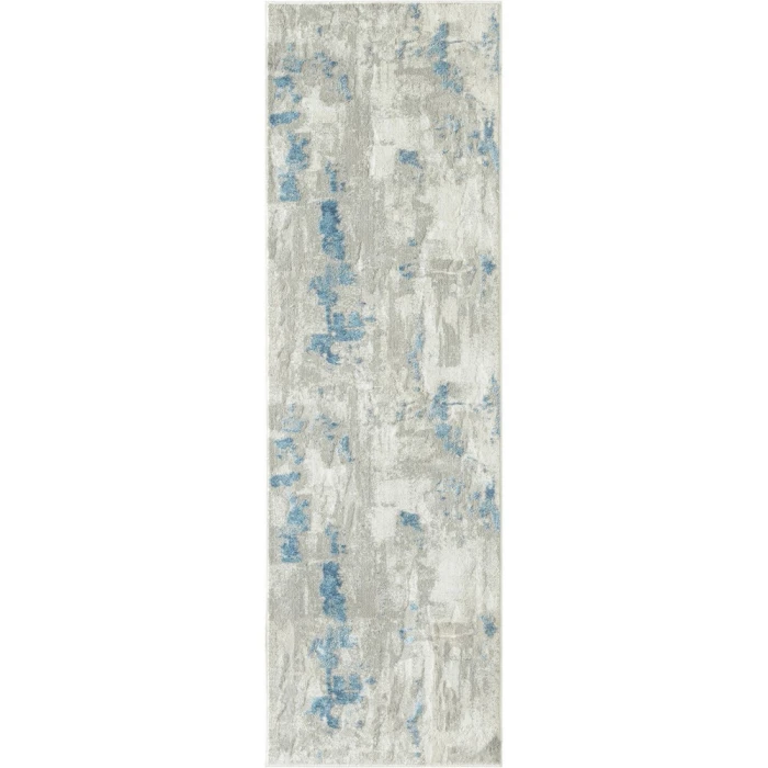 Rugs Town 81779 Gray/ Blue 2' X 6' Rect. Rug
