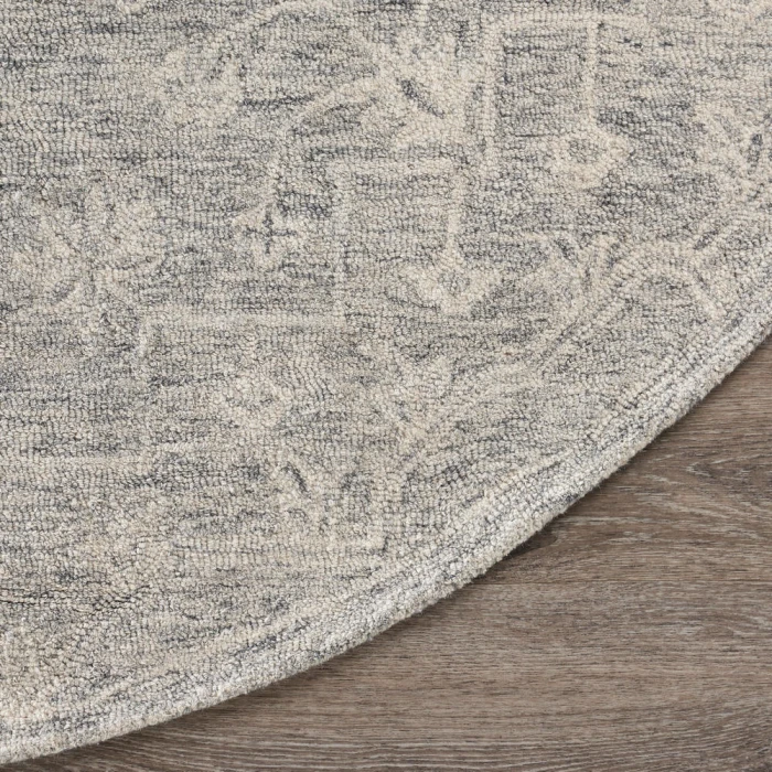 Rugs Town 81571 Silver Gray 7'9" Round Rug