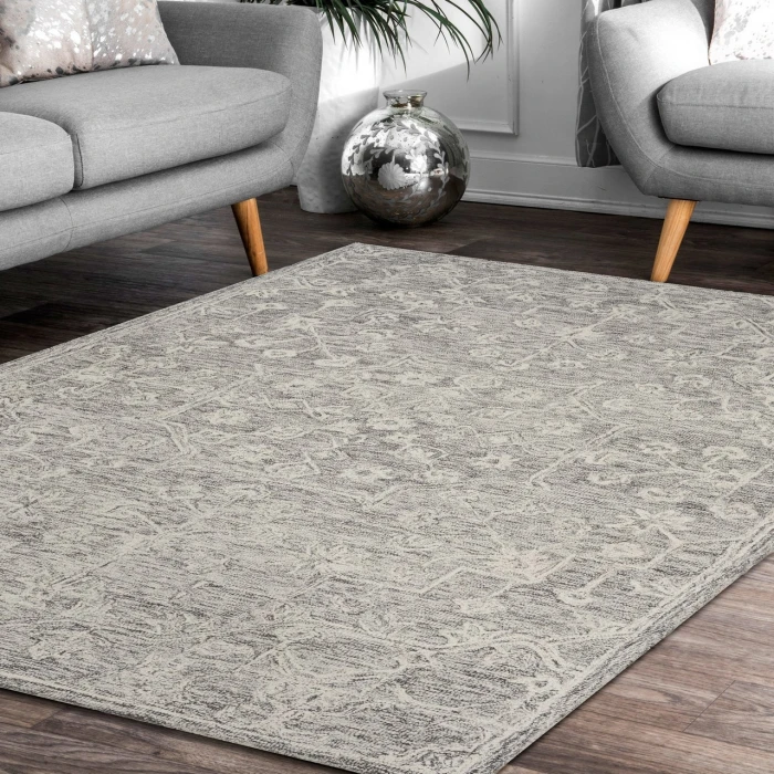 Rugs Town Silver JUNIP 5ft. x 7ft.6in. Rectangle Rug