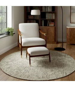 LR Home Juniper Brown JUNIP 5ft. x 5ft. Round Rug