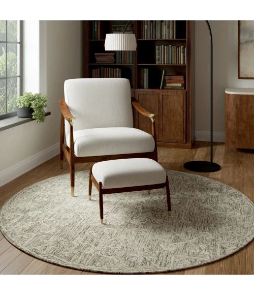 LR Home Juniper Brown JUNIP 5ft. x 5ft. Round Rug