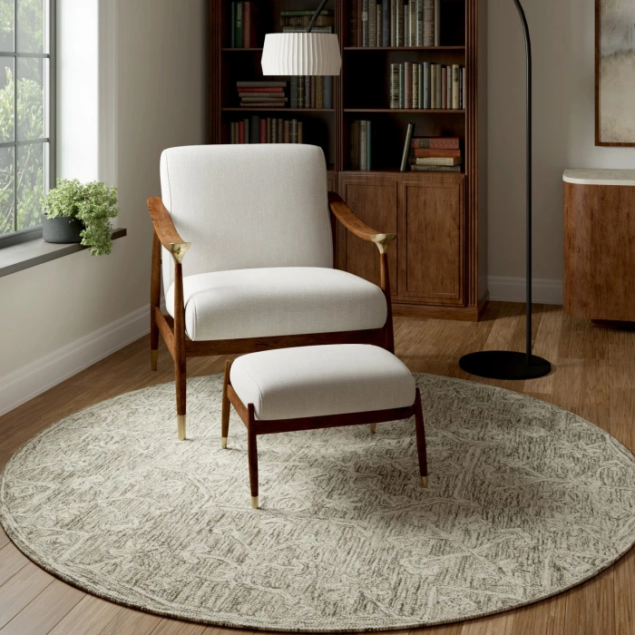 Rugs Town Brown JUNIP 5ft. x 5ft. Round Rug