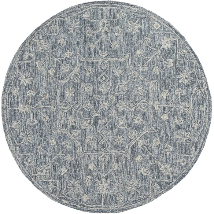 Rugs Town Blue JUNIP 5ft. x 5ft. Round Rug