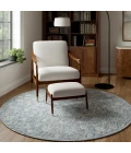 LR Home Juniper Blue JUNIP 5ft. x 5ft. Round Rug
