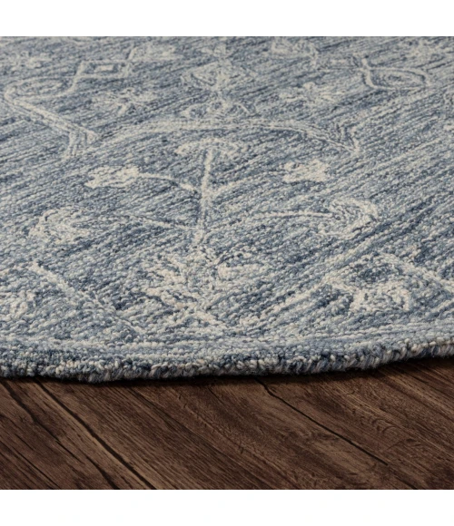 LR Home Juniper Blue JUNIP 5ft. x 5ft. Round Rug