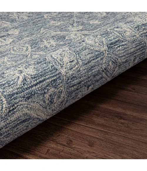 LR Home Juniper Blue JUNIP 5ft. x 5ft. Round Rug