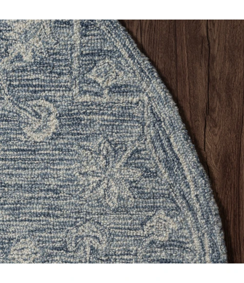 LR Home Juniper Blue JUNIP 5ft. x 5ft. Round Rug