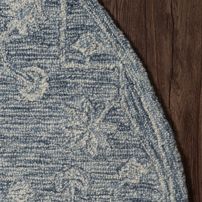 Rugs Town Blue JUNIP 5ft. x 5ft. Round Rug