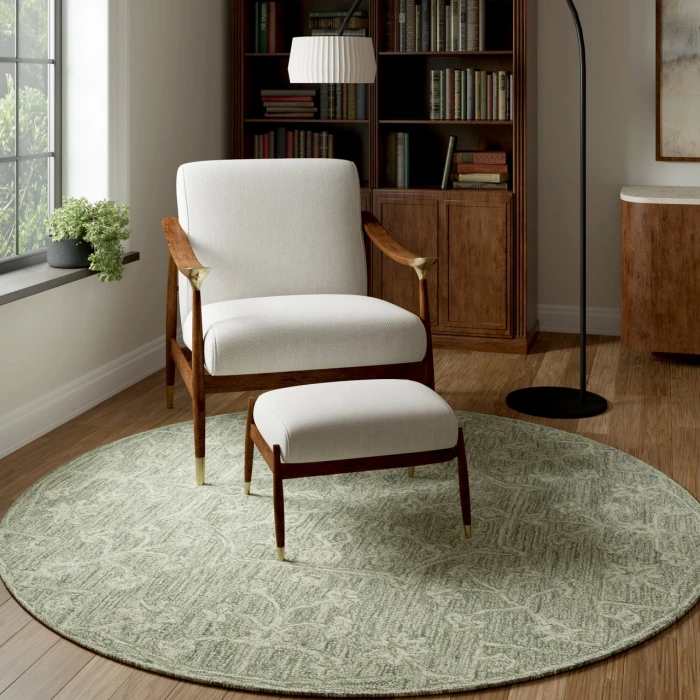 LR Home Juniper Green JUNIP 5ft. x 5ft. Round Rug