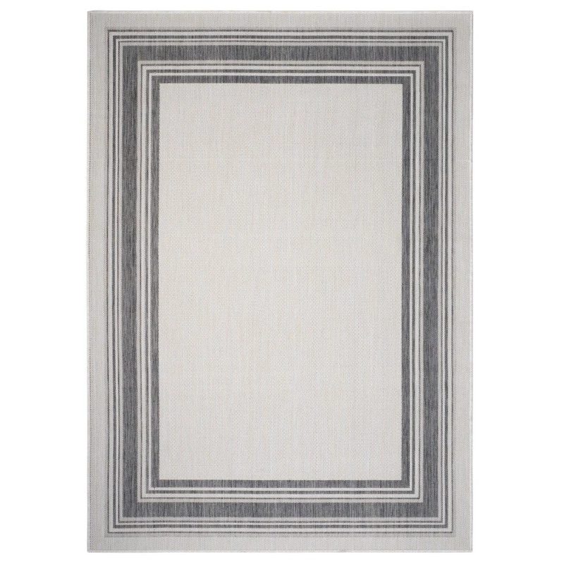 Rugs Town 81759 White/ Anthracite 3' X 5' Rect. Rug