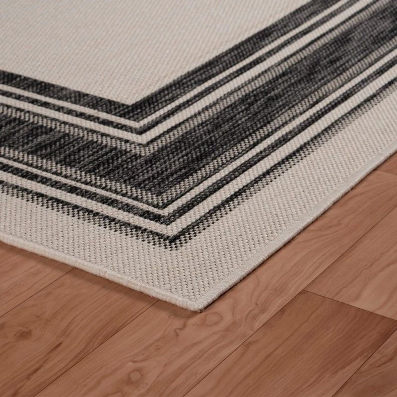 Rugs Town 81759 White/ Anthracite 3' X 5' Rect. Rug