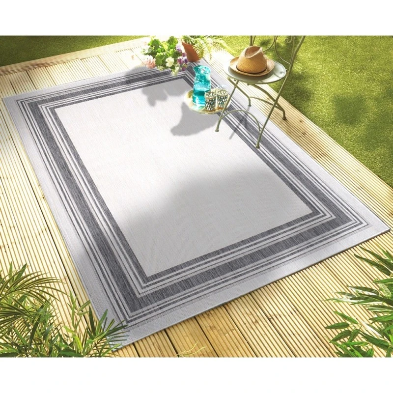 Rugs Town 81759 White/ Anthracite 3' X 5' Rect. Rug