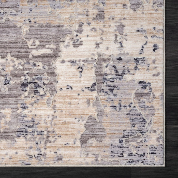 LR Home Lancaster 82308 Gray/ Blue 7'9" X 9'9 Rect. Rug