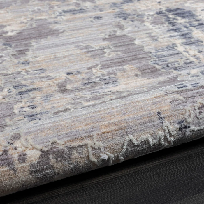 LR Home Lancaster 82308 Gray/ Blue 7'9" X 9'9 Rect. Rug