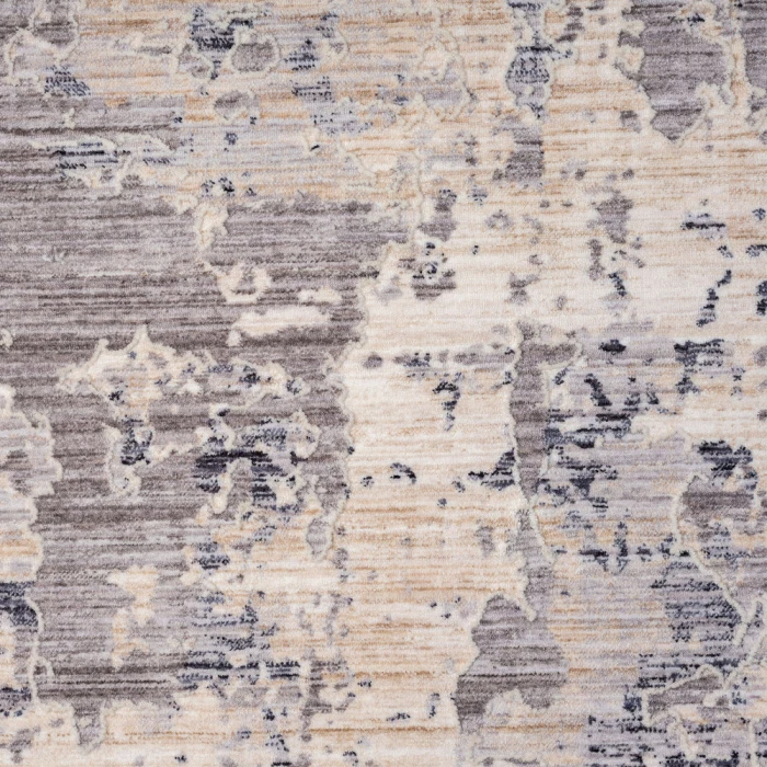 LR Home Lancaster 82308 Gray/ Blue 7'9" X 9'9 Rect. Rug
