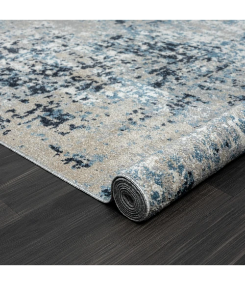LR Home Lanham 82273 Gray/ Blue 5'0" X 7'0 Rect. Rug