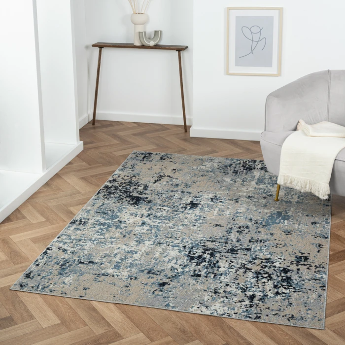 Rugs Town 82273 Gray/ Blue 5'0" X 7'0 Rect. Rug