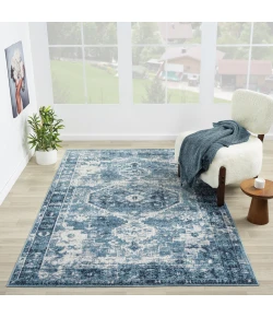 LR Home Lanham Blue LANHM 5ft. x 7ft. Rectangle Rug