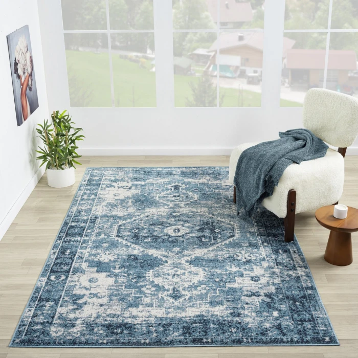 Rugs Town Blue LANHM 5ft. x 7ft. Rectangle Rug