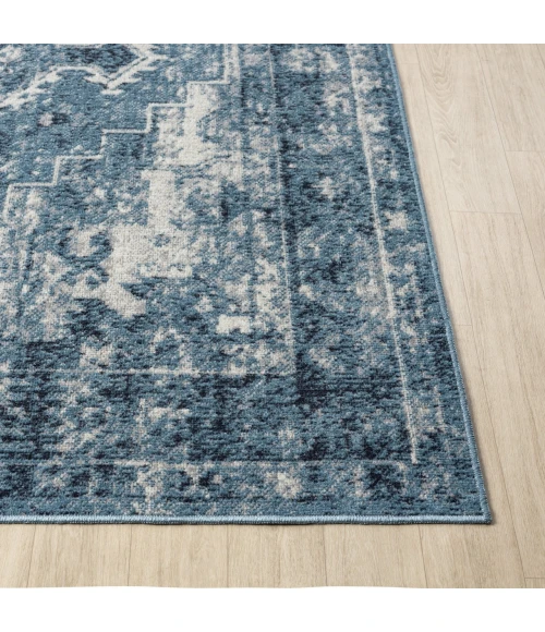 LR Home Lanham Blue LANHM 5ft. x 7ft. Rectangle Rug