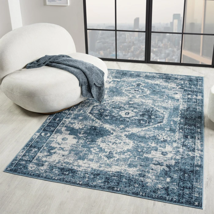 Rugs Town Blue LANHM 5ft. x 7ft. Rectangle Rug