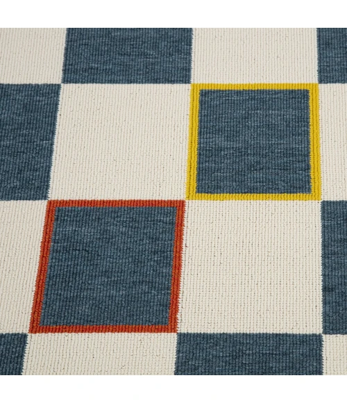 LR Home Mapa Blue MAPAC 2ft. x 3ft. Rectangle Rug