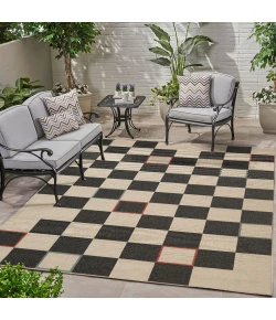 LR Home Mapa Black MAPAC 8ft. x 9ft.9in. Rectangle Rug