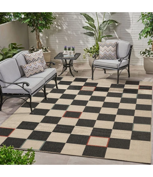 LR Home Mapa Black MAPAC 8ft. x 9ft.9in. Rectangle Rug