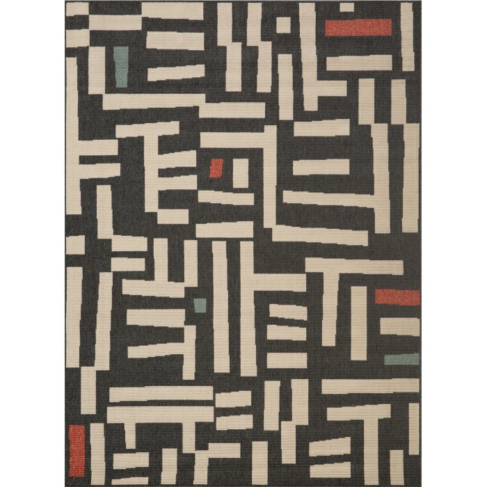 Rugs Town Black MAPAC 2ft. x 3ft. Rectangle Rug