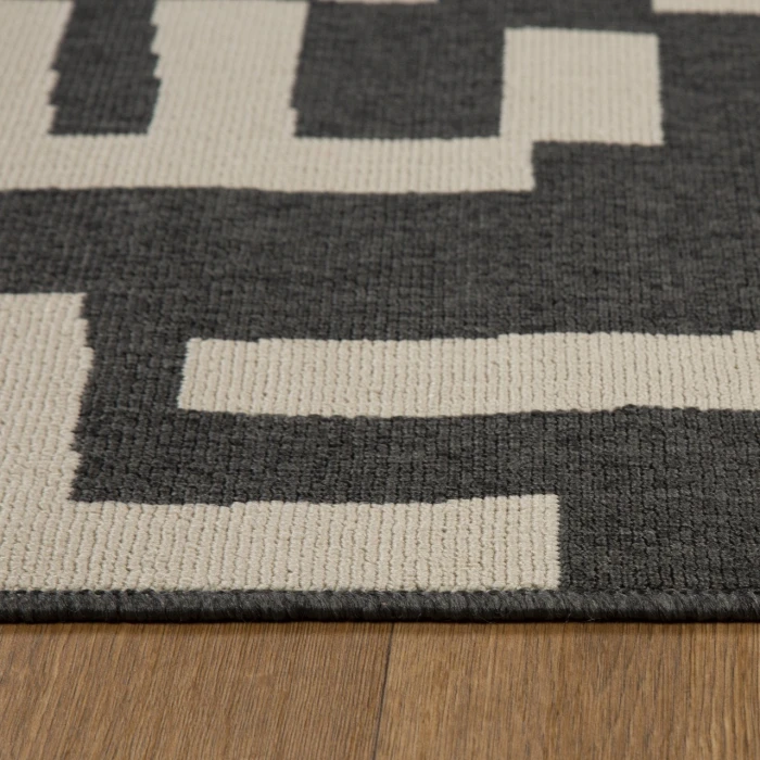 Rugs Town Black MAPAC 2ft. x 3ft. Rectangle Rug