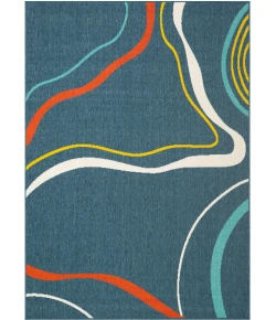 LR Home Mapa Blue MAPAC 8ft. x 9ft.9in. Rectangle Rug