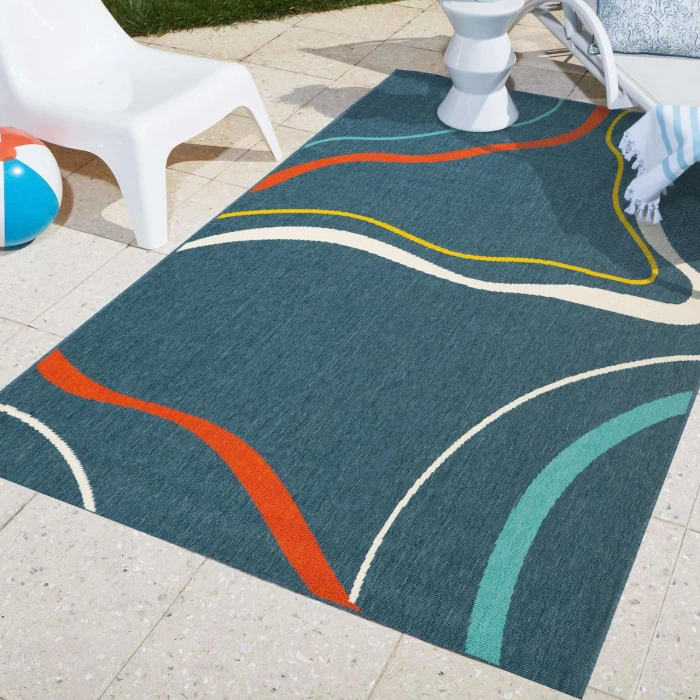 Rugs Town Blue MAPAC 2ft. x 3ft. Rectangle Rug