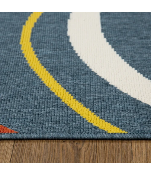 LR Home Mapa Blue MAPAC 8ft. x 9ft.9in. Rectangle Rug