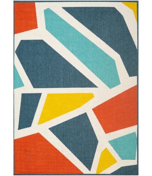 LR Home Mapa White MAPAC 2ft. x 3ft. Rectangle Rug