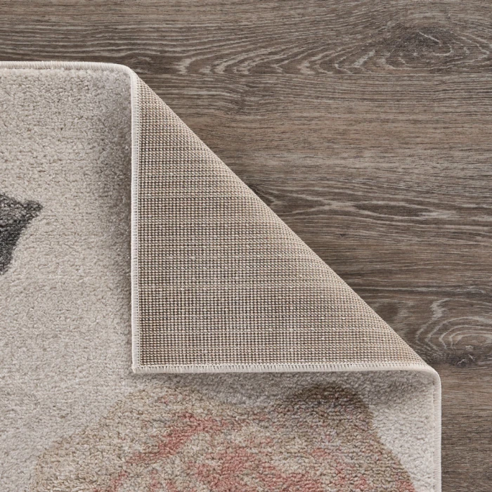 LR Home MEADOW 81541 White/ Gray 7'9" X 9'5 Rect. Rug